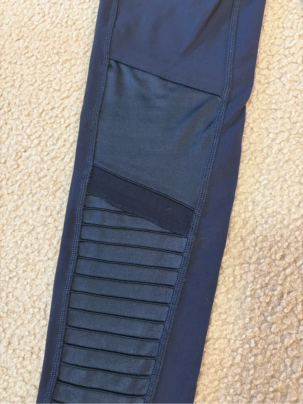 Alo Yoga High-Waist Moto Legging Navy Blue - Excellent Condition, Size S